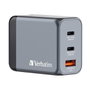 Verbatim GNC-65 Cargador de Pared GaN 65W con 2x USB-C y 1x USB-A
