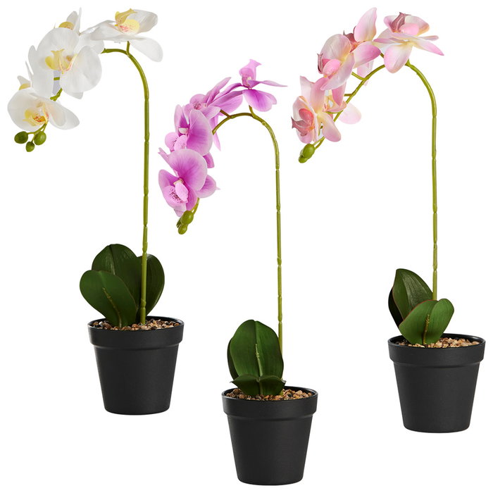 Day Planta Artificial Orquídea Colores Surtidos Maceta 11x10 cm Altura 40 cm