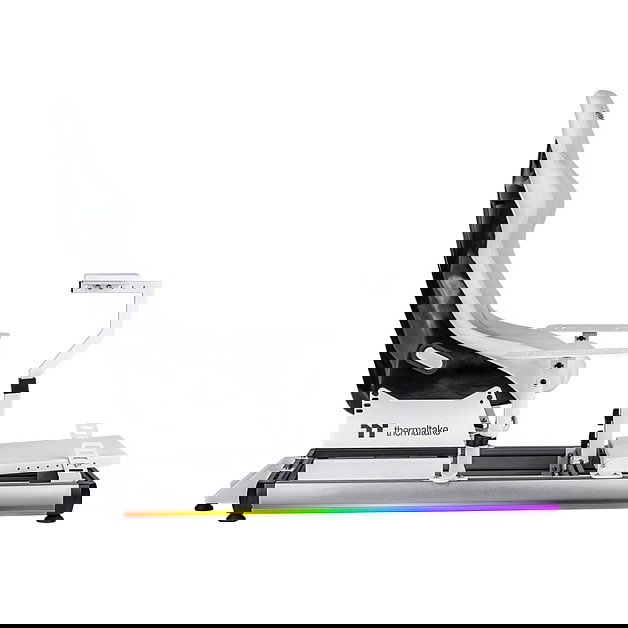 Thermaltake GF500 Flight Simulator Cockpit Snow Cabina de vuelo Blanca Aluminio GSC-F50-CPASWH-01