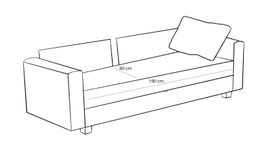 Atelier Del Sofa Sofá-Cama 3 Plazas Antracita con Almacenamiento 220x80 cm
