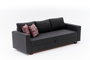 Atelier Del Sofa Sofá-Cama 3 Plazas Antracita con Almacenamiento 220x80 cm