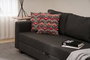 Atelier Del Sofa Sofá-Cama 3 Plazas Antracita con Almacenamiento 220x80 cm