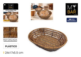 Inde Cesta Pan Oval Reforzada PP 24 cm (18 Unidades)