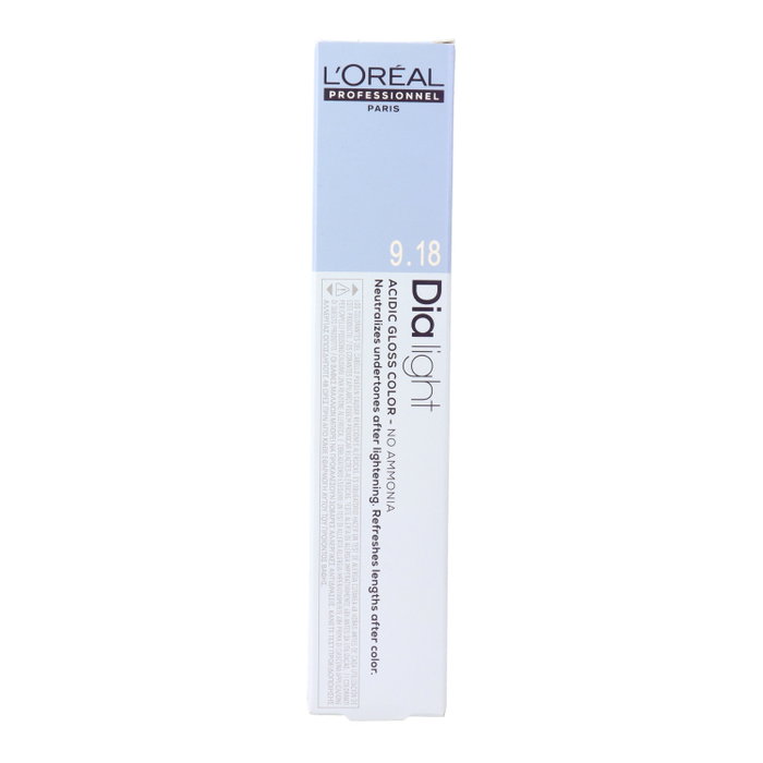 L'Oréal Professionnel Paris DIA LIGHT 9,18 Rubio Muy Claro Ceniza Moca 50 ml L'Oréal Professionnel Paris DIA LIGHT 9,18 Rubio Muy Claro Ceniza Moca 50 ml