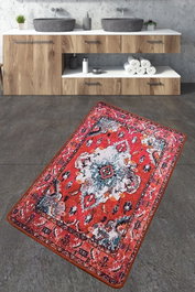 Mjölnir Alfombrilla de Baño de Poliéster 100%, Suave 10mm, Antibacteriana y Antideslizante, 70x120 cm