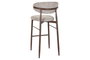 DKD Home Decor Taburete Urban Colección Yamap Beige Nogal Metal y Poliéster 55x52x104 cm (2 Unidades)