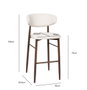 DKD Home Decor Taburete Urban Colección Yamap Beige Nogal Metal y Poliéster 55x52x104 cm (2 Unidades)