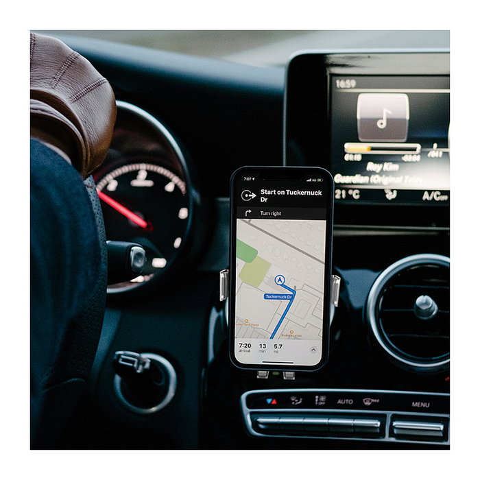 LogiLink Cargador inalámbrico para coche con activación por gravedad, 15W