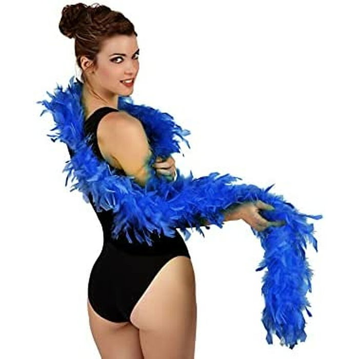 atosa Boa de plumas azul eléctrico para adulto atosa Boa de plumas azul eléctrico para adulto