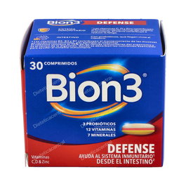 MERCK Bion3 Protect 30 Comp. - Complejo de vitaminas y minerales para el sistema inmunitario
