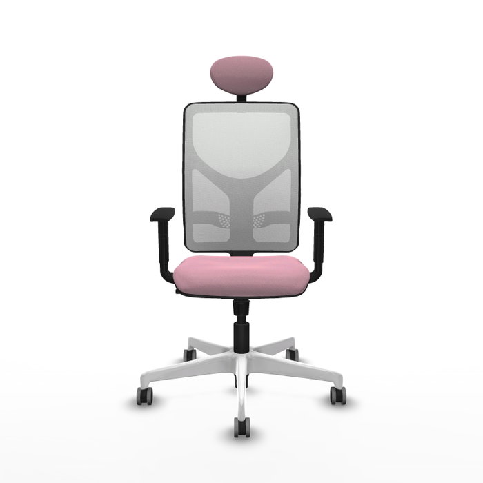 PIQUERAS Y CRESPO Silla de oficina Motilla Rosa y Blanco PIQUERAS Y CRESPO Silla de oficina Motilla Rosa y Blanco