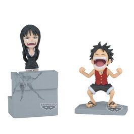 BANPRESTO Figura Luffy & Nico Robin World Collectable One Piece 10cm