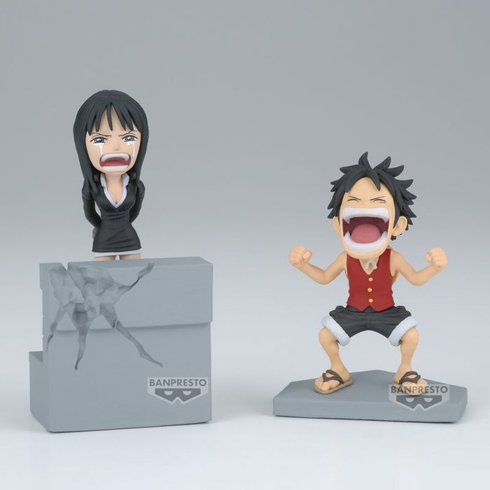 BANPRESTO Figura Luffy & Nico Robin World Collectable One Piece 10cm