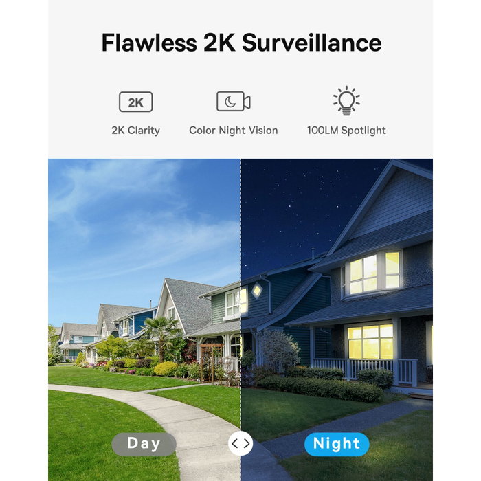 Baseus Security B1 Cámara de Seguridad Exterior 2K Blanco