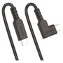 StarTech.com Cable USB-C RUSB31CC1MBR de 1 m, 10 Gbps, 100 W, Ángulo Recto, Negro