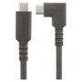 StarTech.com Cable USB-C RUSB31CC1MBR de 1 m, 10 Gbps, 100 W, Ángulo Recto, Negro