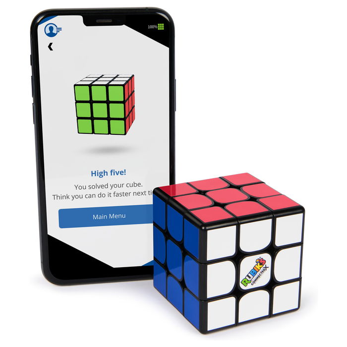 Spin Master Rubik's Connected X - Cubo de Rubik Inteligente Conectable Bluetooth, Multicolor, para Niños y Niñas +8 Años
