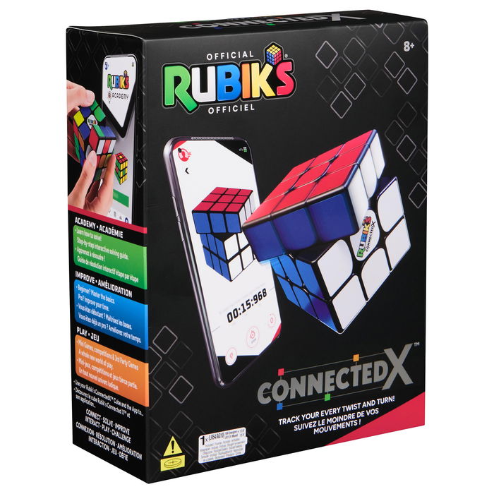 Spin Master Rubik's Connected X - Cubo de Rubik Inteligente Conectable Bluetooth, Multicolor, para Niños y Niñas +8 Años