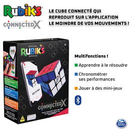 Spin Master Rubik's Connected X - Cubo de Rubik Inteligente Conectable Bluetooth, Multicolor, para Niños y Niñas +8 Años