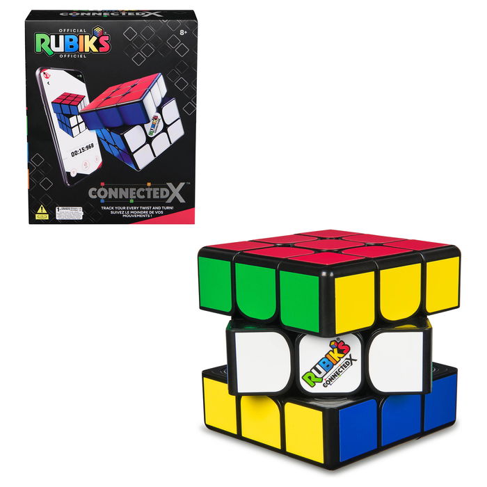 Spin Master Rubik's Connected X - Cubo de Rubik Inteligente Conectable Bluetooth, Multicolor, para Niños y Niñas +8 Años