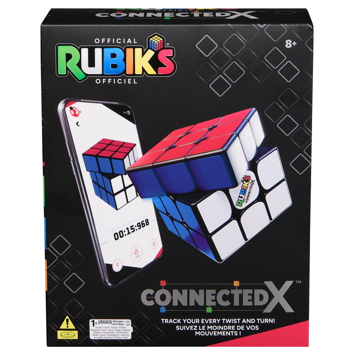 Spin Master Rubik's Connected X - Cubo de Rubik Inteligente Conectable Bluetooth, Multicolor, para Niños y Niñas +8 Años