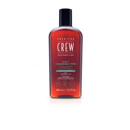 American Crew 3-in-1 Chamomile + Pine Champú, Acondicionador y Gel de Baño 450 ml