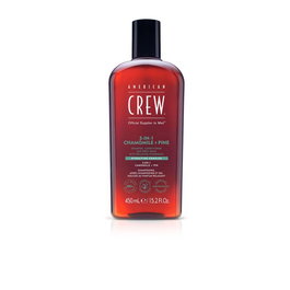 American Crew Champú, Acondicionador y Gel de Baño 3-en-1 con Manzanilla y Pino, 450ml