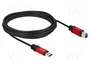 DeLOCK Cable USB de 5 m, Tipo A a Tipo B, 5 Gbps