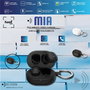 SAMI Mia Auriculares Inalámbricos TWS Negro, Mini Llavero, Batería 25mAh/230mA