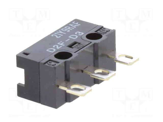 Aratas (Formerly Omron Components) Microconmutador SNAP ACTION D2F SPDT 3A/125VAC