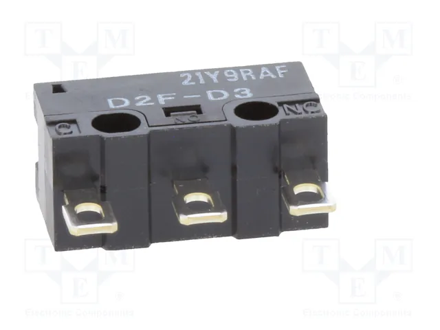 Aratas (Formerly Omron Components) Microconmutador SNAP ACTION D2F SPDT 3A/125VAC