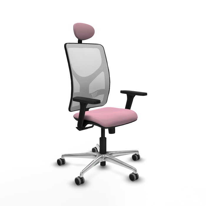 PIQUERAS Y CRESPO Silla de oficina Motilla Rosa y Blanco PIQUERAS Y CRESPO Silla de oficina Motilla Rosa y Blanco