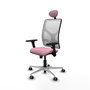 PIQUERAS Y CRESPO Silla de oficina Motilla Rosa y Blanco