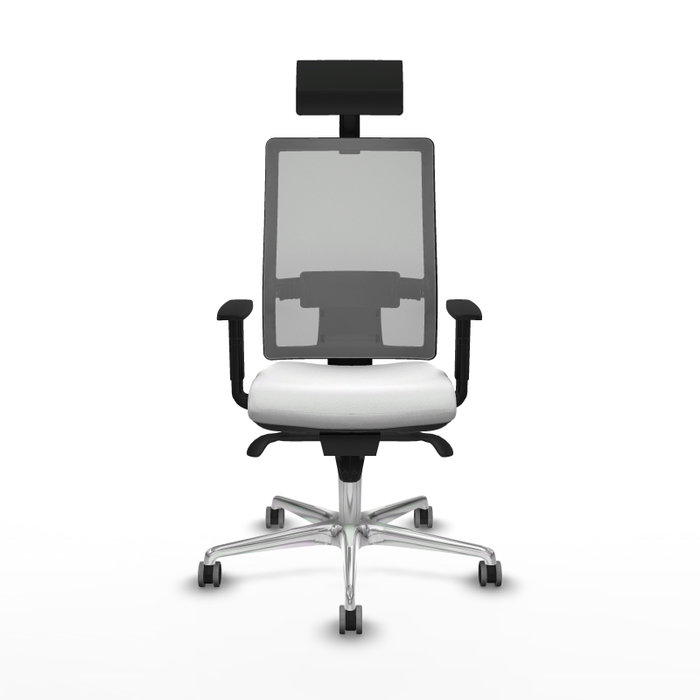 PIQUERAS Y CRESPO Silla de oficina Horna con mecanismo Sincro, Blanco y Gris PIQUERAS Y CRESPO Silla de oficina Horna con mecanismo Sincro, Blanco y Gris