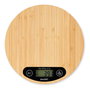 Inde Báscula de Cocina Digital Redonda de Bambú 5 Kg. Dimensiones: 20.8 cm (Largo) x 20.7 cm (Alto) x 4.1 cm (Ancho) (12 Unidades)