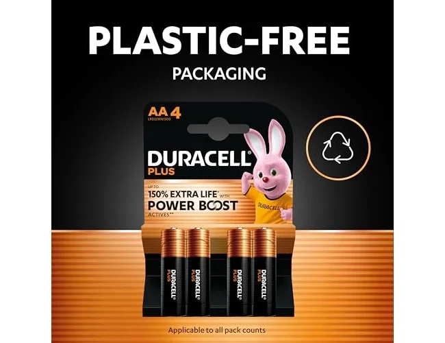 Duracell Plus Power Boost Pilas AA LR06 Pack de 4
