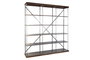 DKD Home Decor Estanteria Loft Marron Gris Claro Metal Sheesham 43 x 220 x 213 cm 4 Estantes