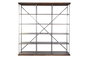 DKD Home Decor Estanteria Loft Marron Gris Claro Metal Sheesham 43 x 220 x 213 cm 4 Estantes
