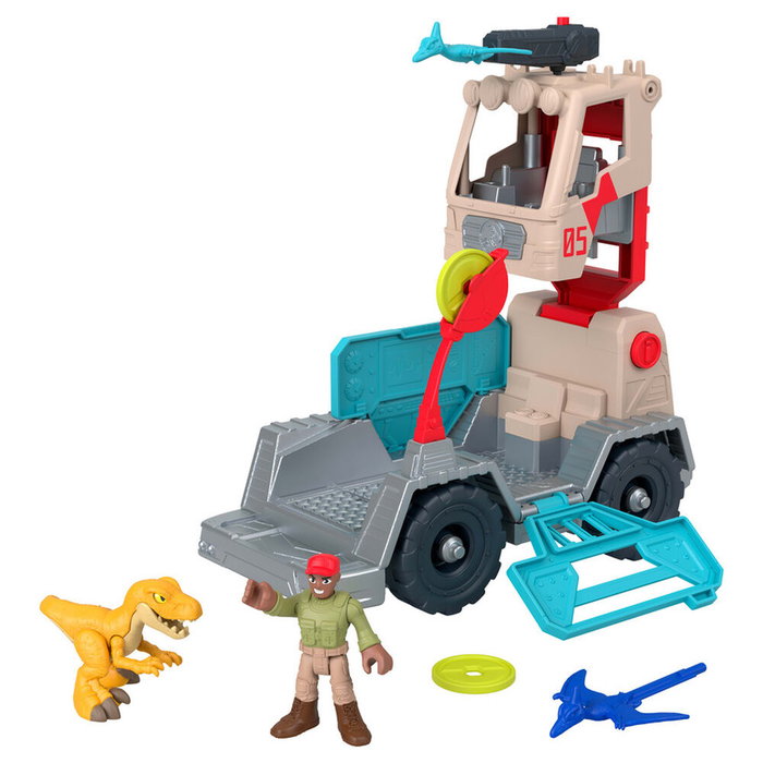 Fisher-Price Imaginext Jurassic World Vehículo de Caza Transformable con Pteranodones