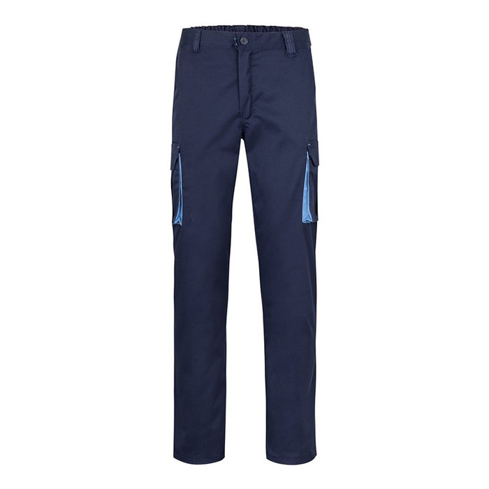 VELILLA Pantalón de Mujer Bicolor Stretch Azul Navy/Celeste - Tallas del 38 al 54 (Modelo Talla 44) VELILLA Pantalón de Mujer Bicolor Stretch Azul Navy/Celeste - Tallas del 38 al 54 (Modelo Talla 44)