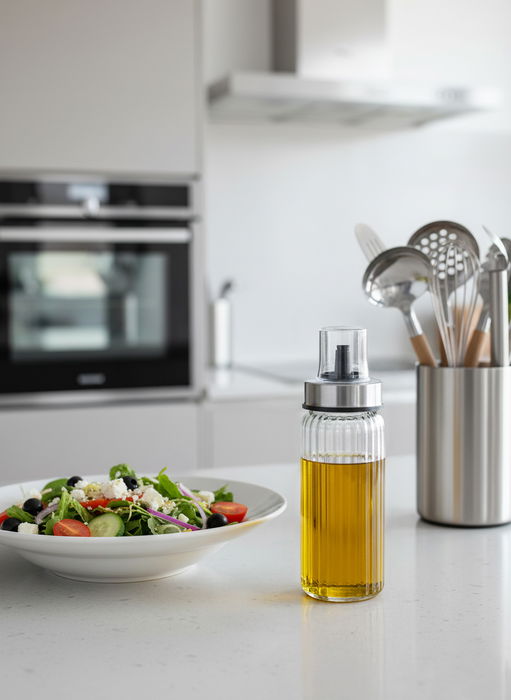 La Mediterranea Aceitera Vidrio Ottico 200 ml con medidas 5.5x5.5x17 cm (24 Unidades)