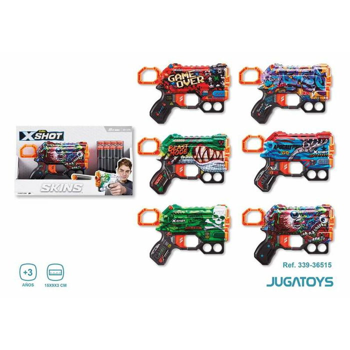 Zuru X-Shot Skins Menace con 8 dardos (Modelos surtidos)