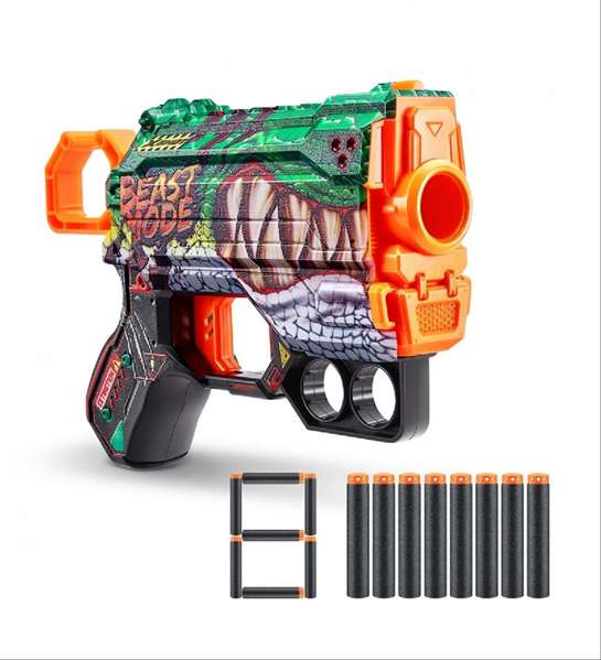 Zuru Pistola X-Shot Skins Menace con 8 Dardos, Dimensiones 15x9x3cm - Modelos Surtidos
