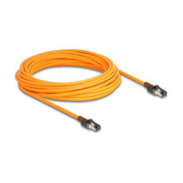 DeLOCK Cable de red RJ45 con función de buscador de puertos USB Type-C™ Cat6a S/FTP 10 m naranja