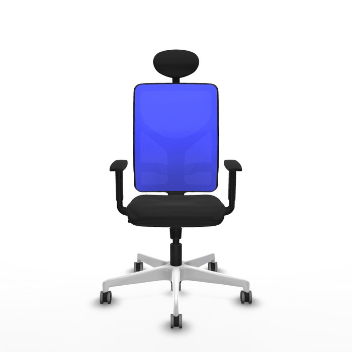 PIQUERAS Y CRESPO Silla de oficina Motilla con Mecanismo Sincro, Azul y Negro