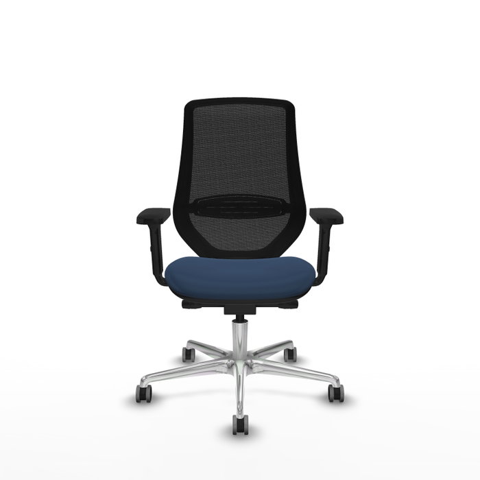 PIQUERAS Y CRESPO Silla de oficina Mardos con mecanismo Sincro/Traslack Azul marino y Negro