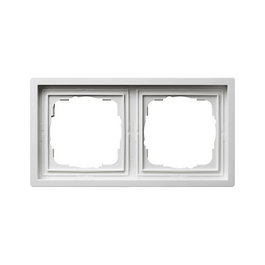GIRA Marco para interruptores de superficie de 2 módulos 0212112 blanco puro