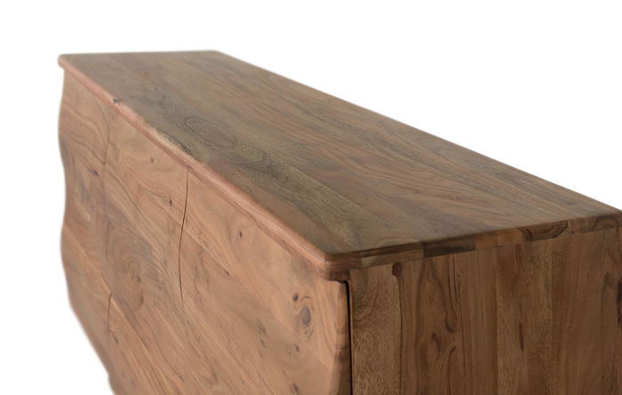 GINER Y COLOMER Aparador de Madera de Acacia Maciza 140 cm, Diseño Moderno Minimalista, Acabado Natural GINER Y COLOMER Aparador de Madera de Acacia Maciza 140 cm, Diseño Moderno Minimalista, Acabado Natural