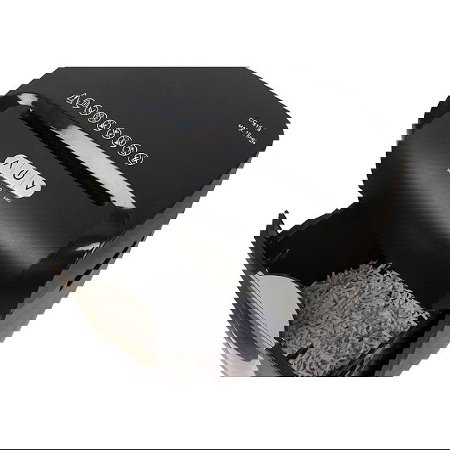 Olympia CC 415.4 Aktenvernichter - Trituradora de Papel de Corte Cruzado, 15 Hojas, Nivel de Seguridad P-4, 4x35 mm, 16 L, Negro