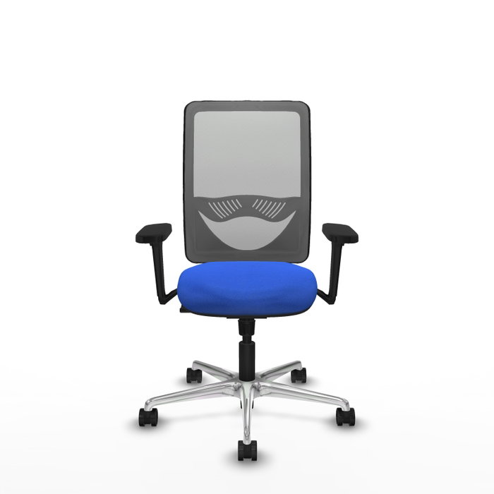 PIQUERAS Y CRESPO Silla de oficina Zulema con mecanismo Sincro, Tela Azul y Malla Gris PIQUERAS Y CRESPO Silla de oficina Zulema con mecanismo Sincro, Tela Azul y Malla Gris